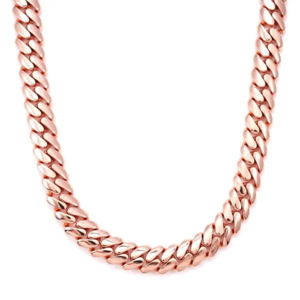 CUSTOM CLASP 12MM Moissanite Miami Cuban Link Chain 14K Gold - Image 2