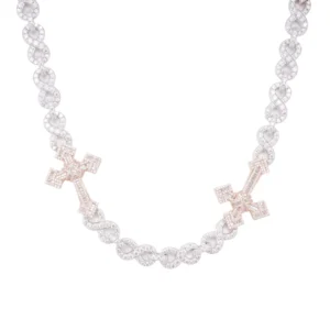 CUSTOM CLASP 15MM Infinity Link Cross Chain