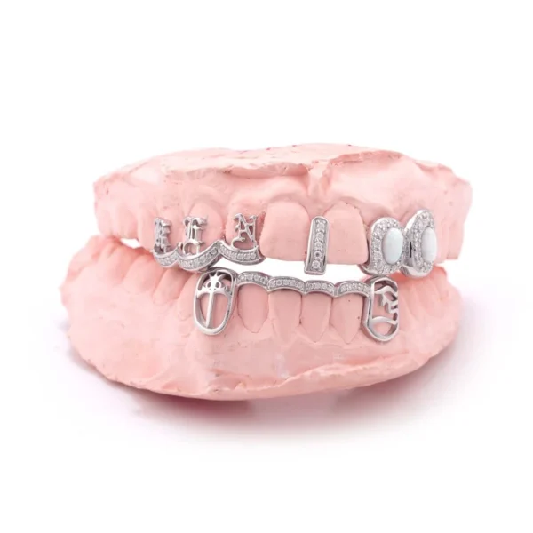 Custom Cross Opal Moissanite Grillz - Image 2