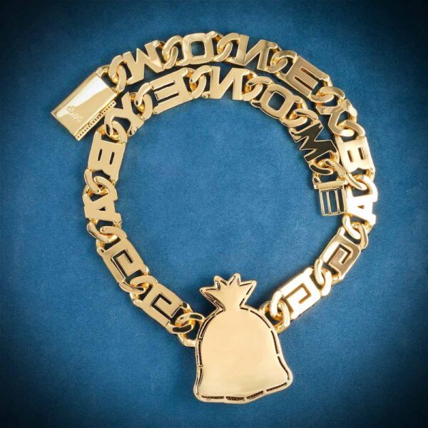 Custom Moneybag Chain Pendant 14K Gold | 12MM - Image 3