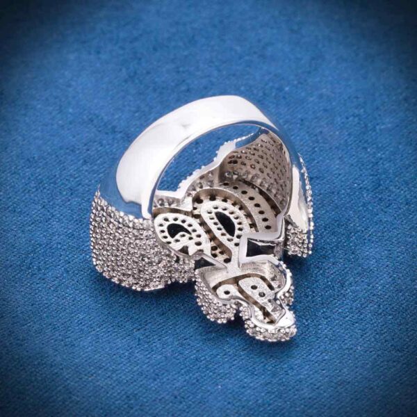 Moissanite Allah Ring 14K White Gold - Image 2