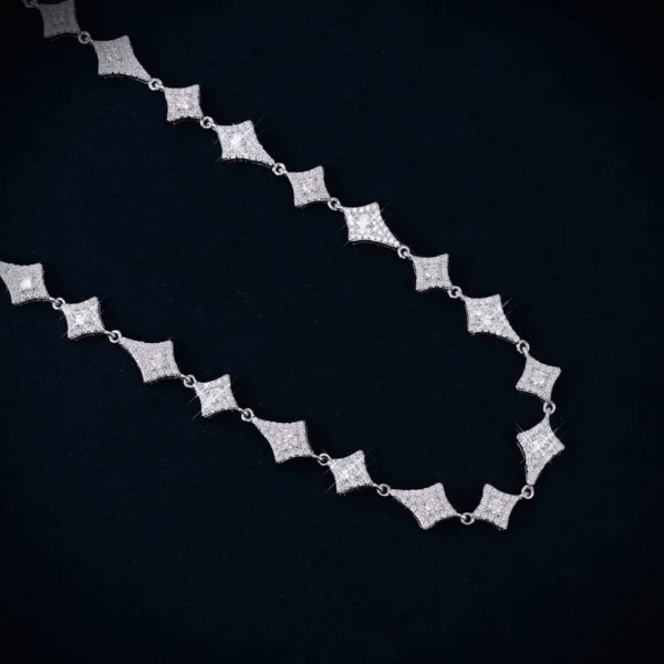 Moissanite Shooting Star Necklace 14K Gold - Image 3