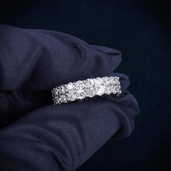VVS 2-Row Iced Band Ring 14K Gold - Image 3
