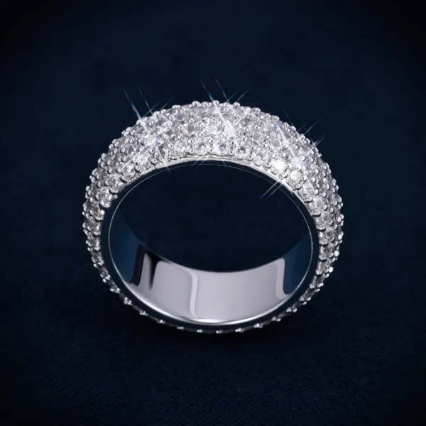 VVS 5-Row Iced Band Ring 14K Gold - Image 4