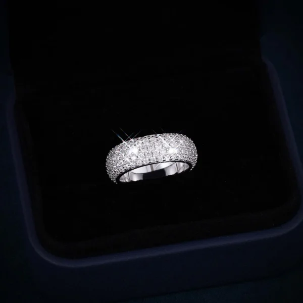 VVS 5-Row Iced Band Ring 14K Gold - Image 2