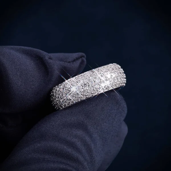 VVS 5-Row Iced Band Ring 14K Gold - Image 3