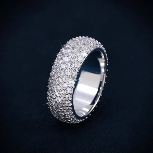 VVS 5-Row Iced Band Ring 14K Gold - Image 5