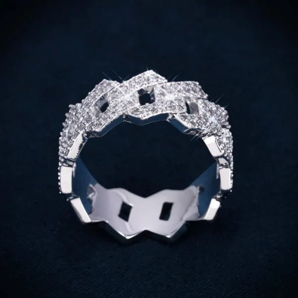 VVS Cuban Link Ring 14K Gold - Image 4