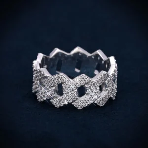 VVS Cuban Link Ring 14K Gold