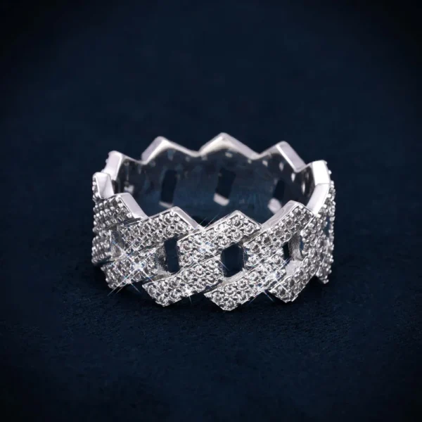 VVS Cuban Link Ring 14K Gold