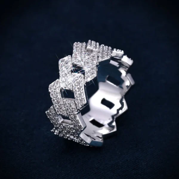 VVS Cuban Link Ring 14K Gold - Image 5