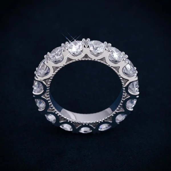 5MM VVS Eternity Band Ring 14K Gold - Image 4