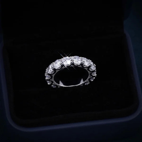 5MM VVS Eternity Band Ring 14K Gold - Image 2