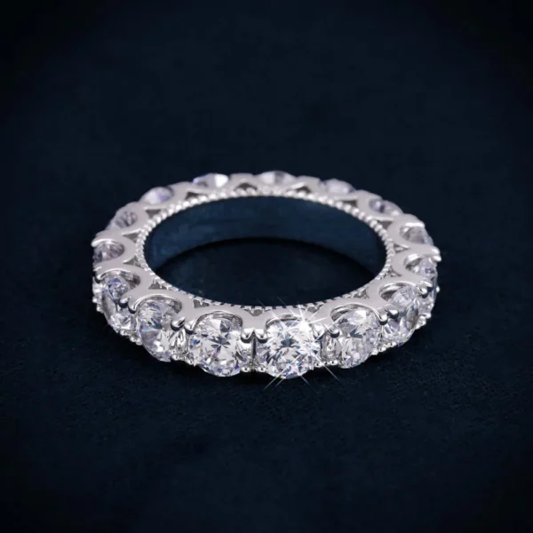 5MM VVS Eternity Band Ring 14K Gold