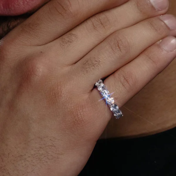 5MM VVS Eternity Band Ring 14K Gold - Image 6