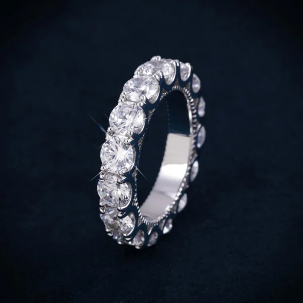 5MM VVS Eternity Band Ring 14K Gold - Image 5