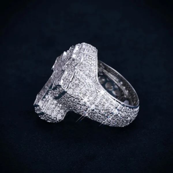 VVS Fleur Cross Ring 14K Gold - Image 4