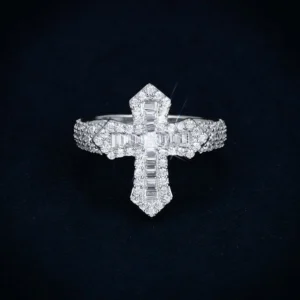 VVS Gothic Cross Ring 14K Gold
