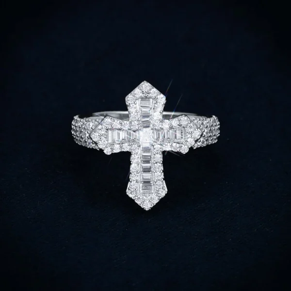 VVS Gothic Cross Ring 14K Gold