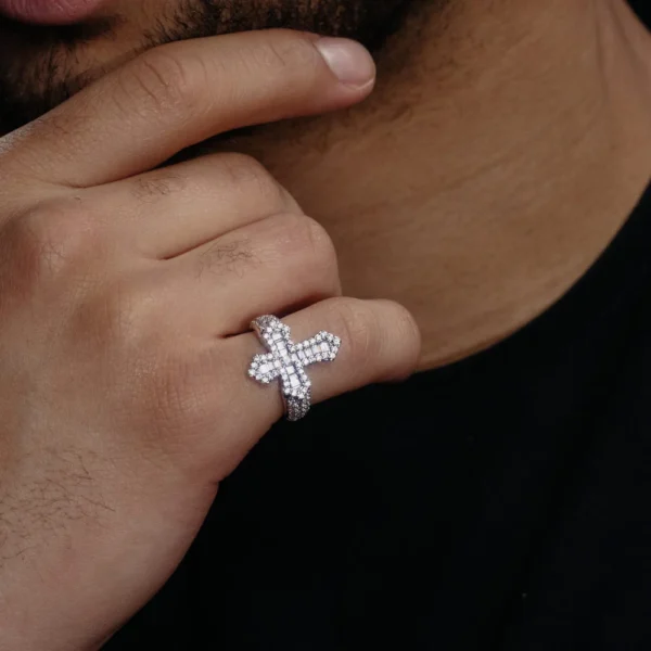 VVS Gothic Cross Ring 14K Gold - Image 4