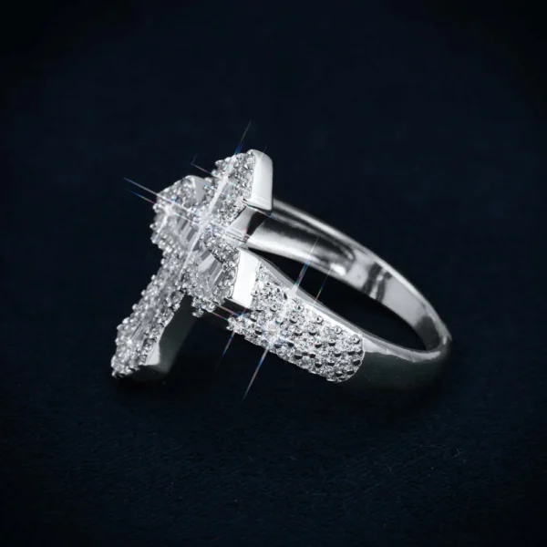 VVS Gothic Cross Ring 14K Gold - Image 3