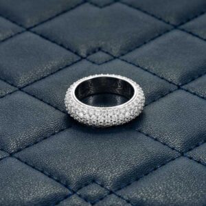 Moissanite 4-Row Band Ring 14K Gold