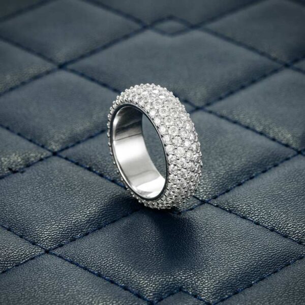 Moissanite 5-Row Band Ring 14K Gold - Image 3