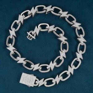 14MM Moissanite Bolt Link Chain