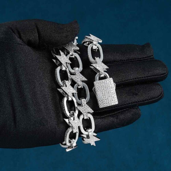 14MM Moissanite Bolt Link Chain - Image 3