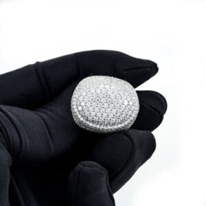 Moissanite Signet Ring 14K Gold