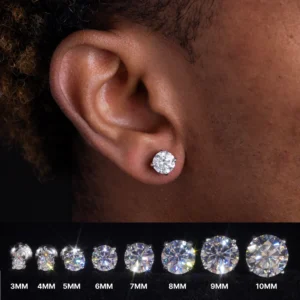 VVS Moissanite Stud Earrings (ALL SIZES)