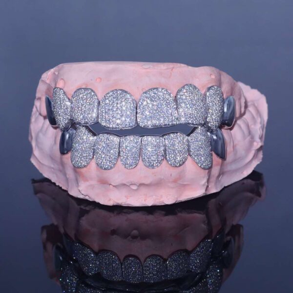 Plain Tusk Diamond Grillz 14K Gold
