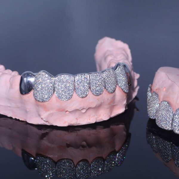 Plain Tusk Diamond Grillz 14K Gold - Image 2