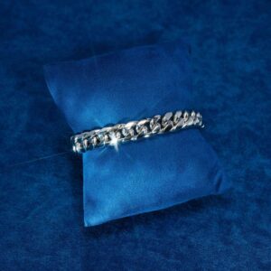 10MM Cuban Link Bracelet 14K White Gold