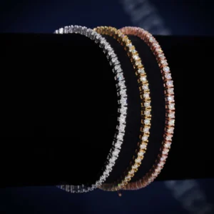 2MM Moissanite Tennis Bracelet 14K Gold
