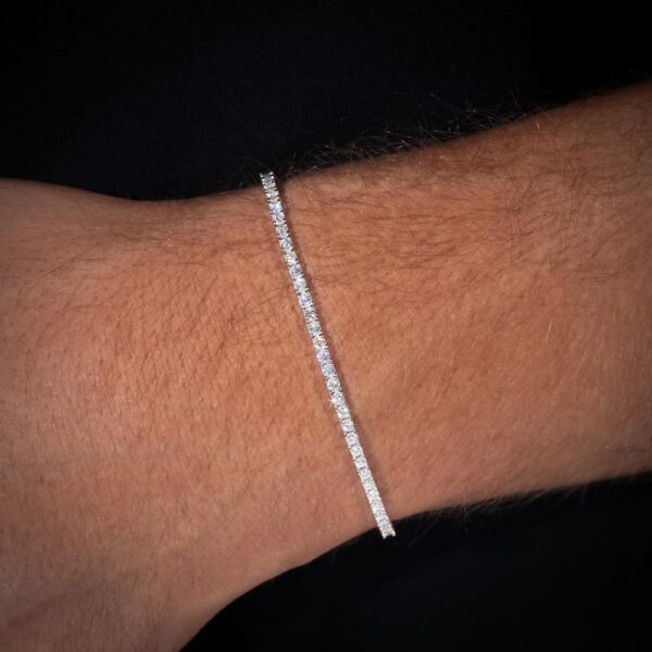 2MM Moissanite Tennis Bracelet 14K Gold - Image 2