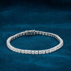 4MM Moissanite Tennis Bracelet 14K Gold