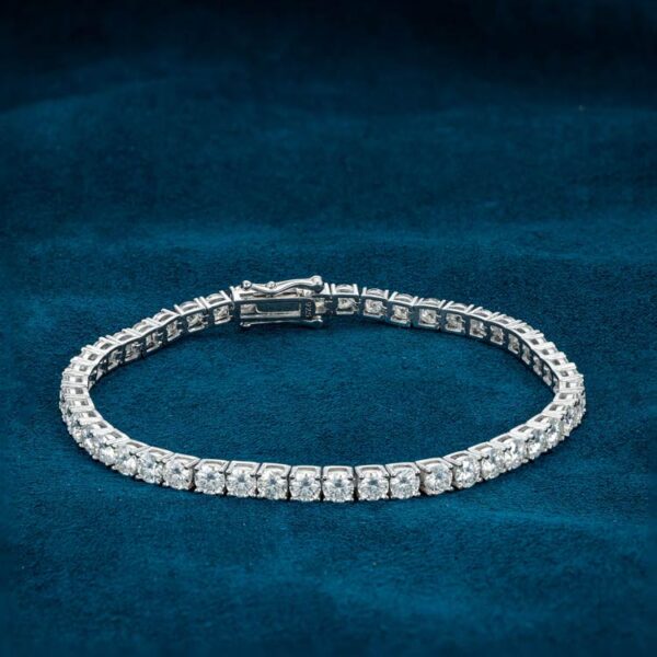 4MM Moissanite Tennis Bracelet 14K Gold