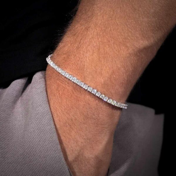 4MM Moissanite Tennis Bracelet 14K Gold - Image 2