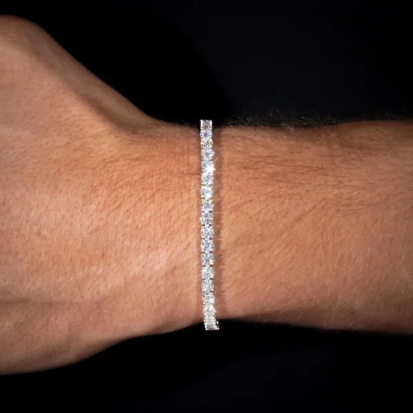 4MM Moissanite Tennis Bracelet 14K Gold - Image 3