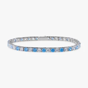 5MM Blue Moissanite Tennis Bracelet