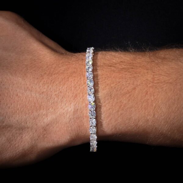 5MM Moissanite Tennis Bracelet 14K Gold - Image 3