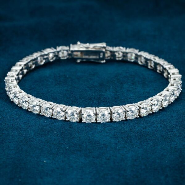 5MM Moissanite Tennis Bracelet 14K Gold