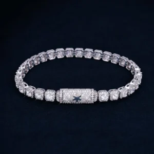 6MM Clustered VVS Tennis Bracelet 14K Gold