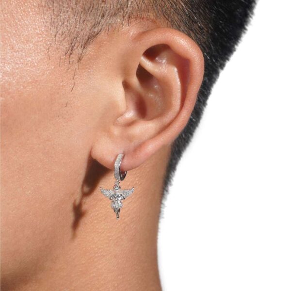 Angel Drop Moissanite Earrings 14K Gold - Image 2