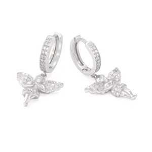Angel Drop Moissanite Earrings 14K Gold