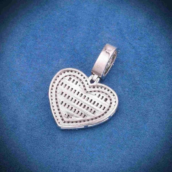 Moissanite Heart Pendant 14k Gold - Image 2