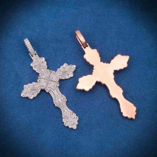 Royal Cross Pendant 14K Gold - Image 2