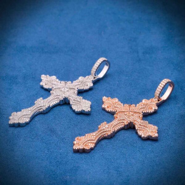 Royal Cross Pendant 14K Gold - Image 3
