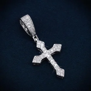VVS Celtic Cross Pendant 14K Gold